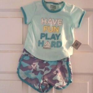 Reebok 12m girls 2 piece short set